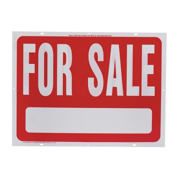 Hy-Ko Sign Forsale Red/White Plastic RS-604